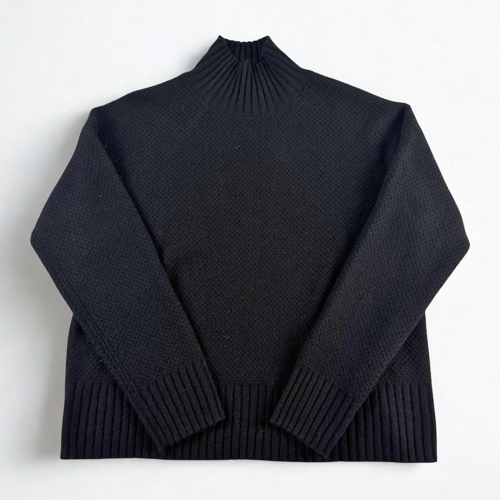 Womens S Black Cashmere Wool Blend
